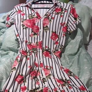 J for Justify Floral Striped Dress